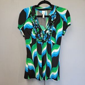 Heart Soul Multicolor Women's Top Size XL